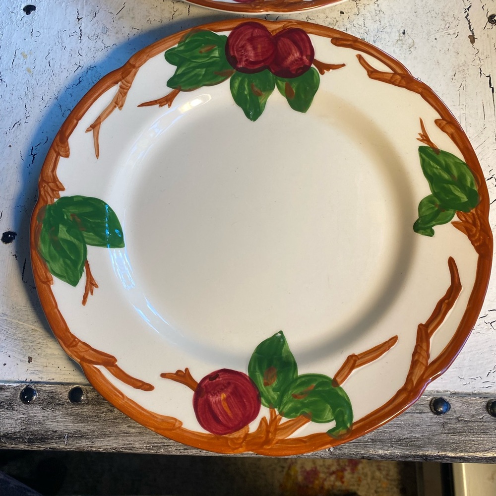 2 Franciscan Apple 10 5/8” Dinner Plates USA